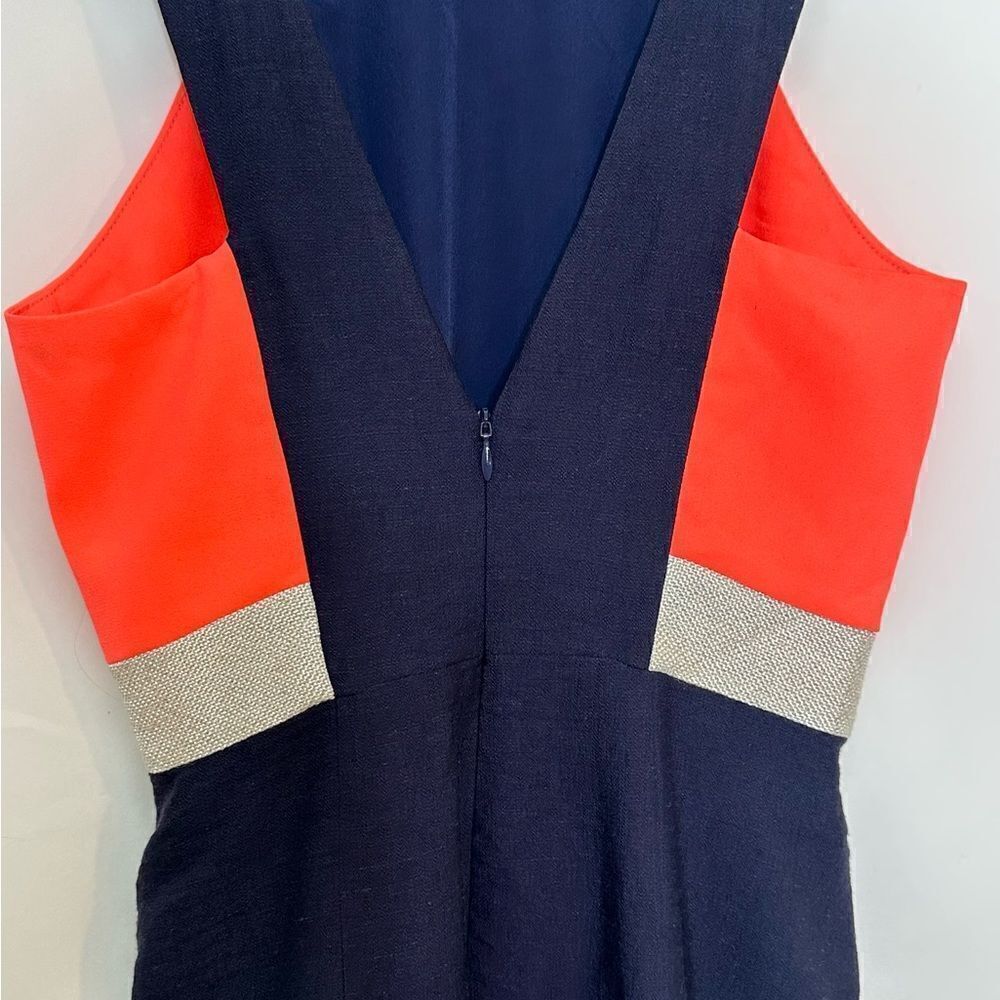 Finders Keepers Asymmetrical Maxi Mini Dress Navy Pink Extra Small - Picture 8 of 11